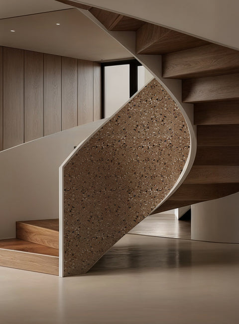 stairs recycled rubber covering